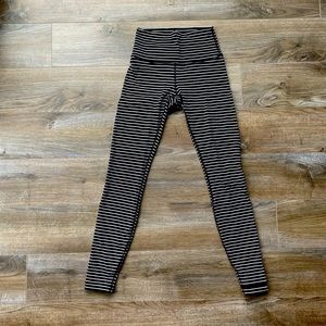 Lululemon Athletica Wunder Under Full Length 28” Legging Size 4 Parallel Stripe